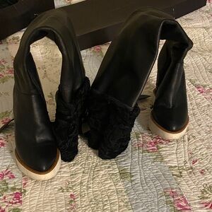 Paloma Barcelo Black Over the Knee Boots